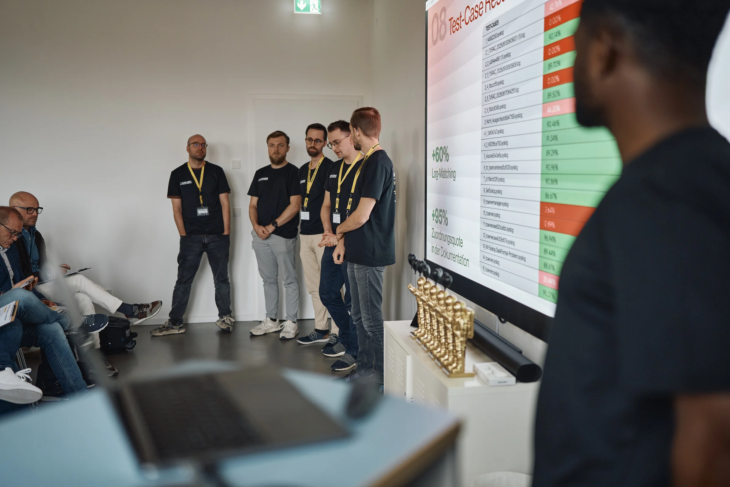 Participants at a Corporathon AI hackathon