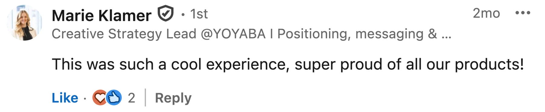 Participant feedback screenshot 2 from a Corporathon AI hackathon