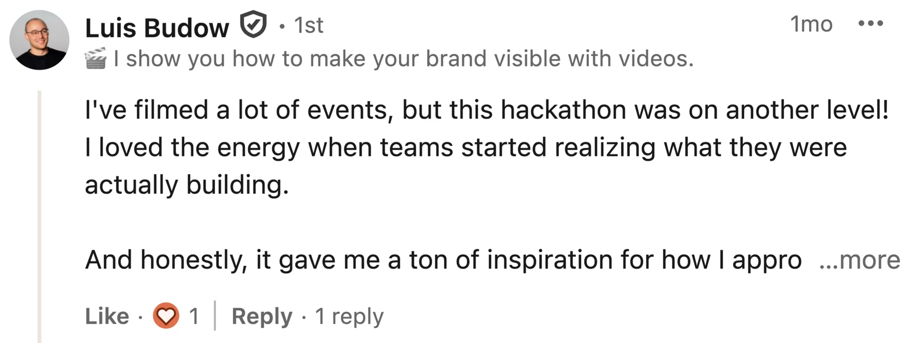 Participant feedback screenshot 4 from a Corporathon AI hackathon